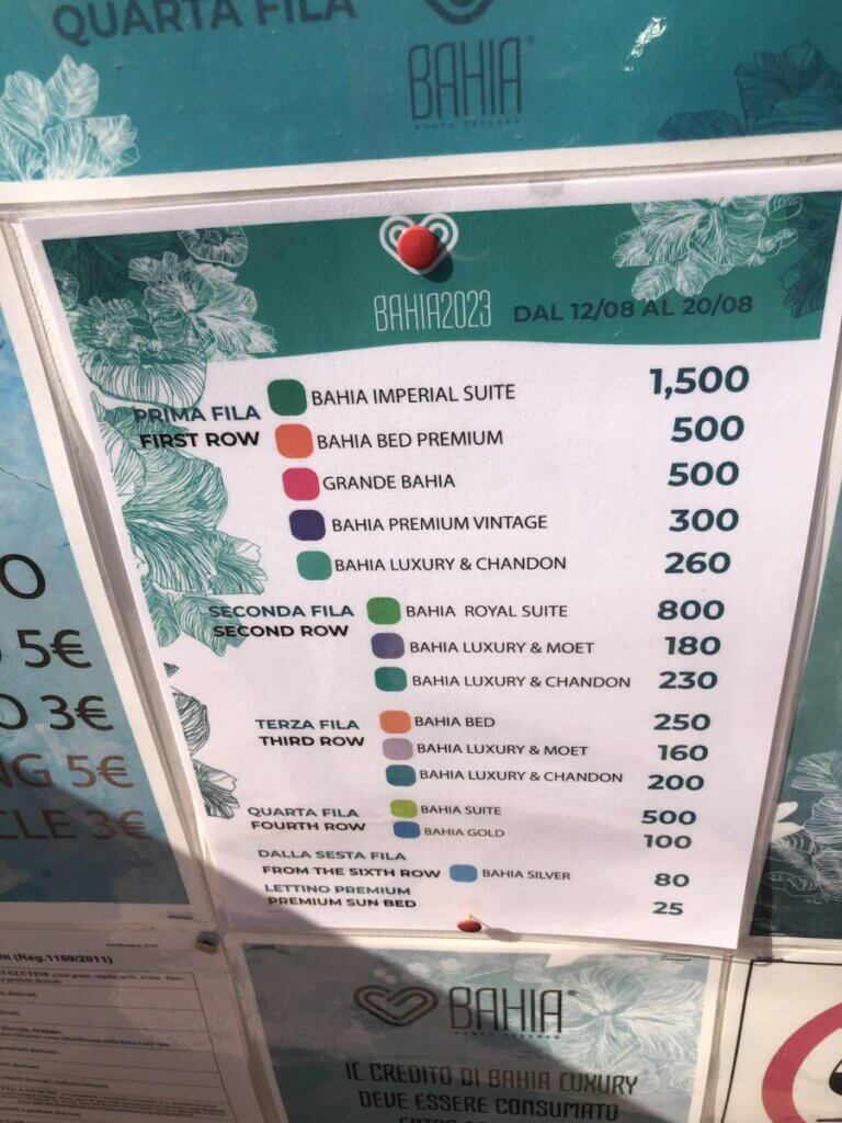 In beach club si spende davvero fino a mille euro al giorno? Falso, si può andare oltre (fino a 1.500)